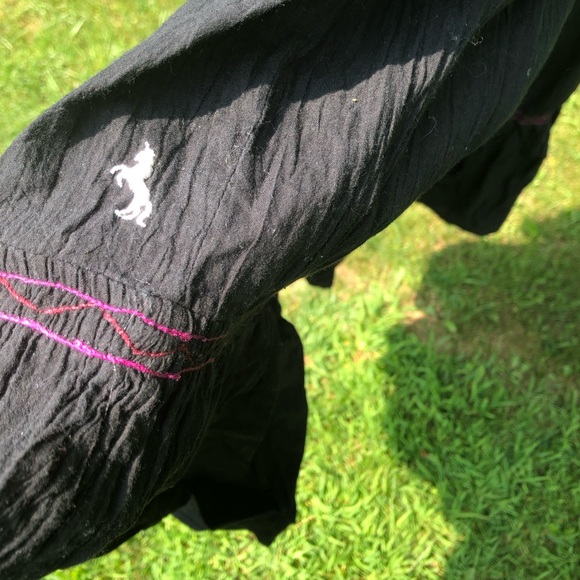 Chasing Unicorns Black Dress with Pink and Gold Embroidery - Picture 6 of 7